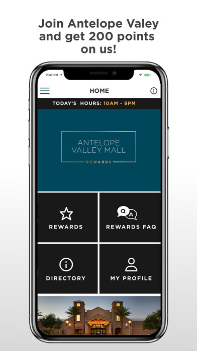Emulate iPhone app Antelope Valley Mall Rewards using MyAndroid Emulate iPhone app Antelope Valley Mall Rewards using MyAndroid