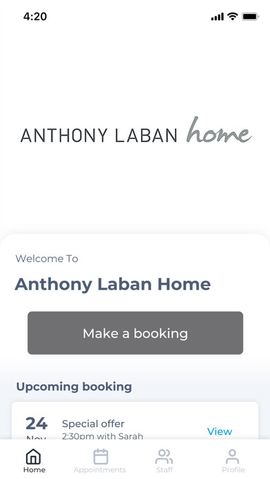 Emulate iPhone app Anthony Laban Home using MyAndroid