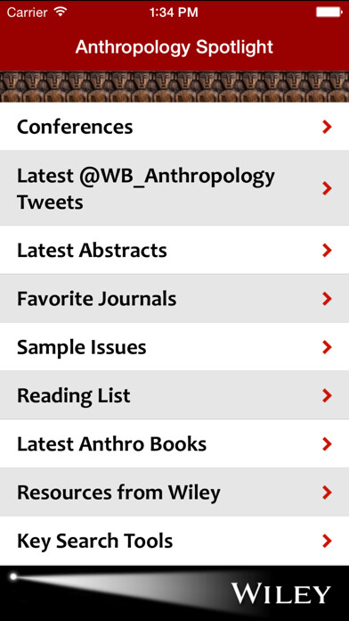 Emulate iPhone app Anthropology Spotlight using MyAndroid