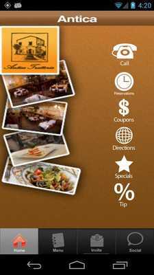 Emulate Android APK Antica Trattoria