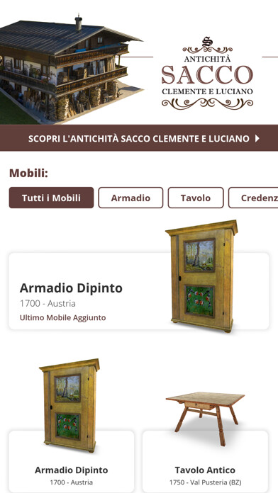 Emulate iPhone app Antichità Sacco Luciano using MyAndroid Emulate iPhone app Antichità Sacco Luciano using MyAndroid