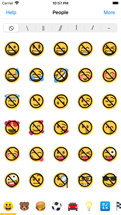 Emulate iPhone app Anti Emoji - Prohibited Sign using MyAndroid