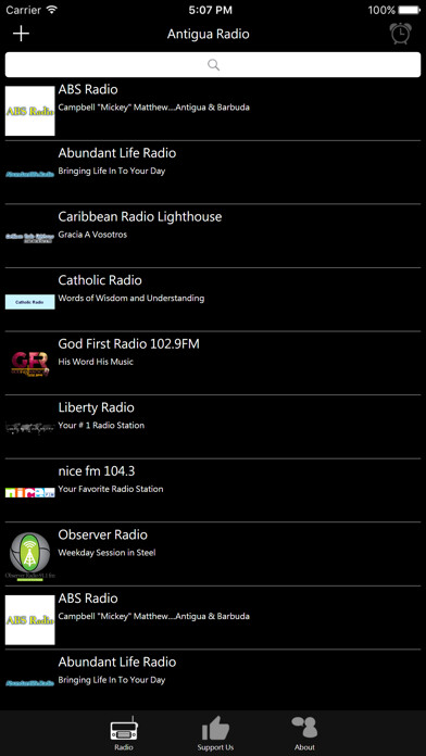 Emulate iPhone app Antiguan Radio using MyAndroid