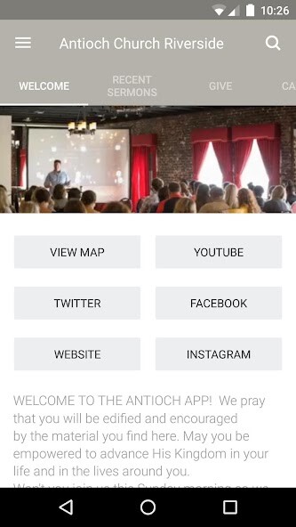 Run android online APK Antioch Church, Riverside from MyAndroid or emulate Antioch Church, Riverside using MyAndroid