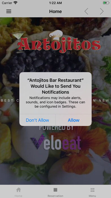 Emulate iPhone app Antojitos Bar Restaurant using MyAndroid Emulate iPhone app Antojitos Bar Restaurant using MyAndroid