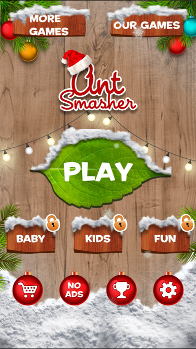 Emulate iPhone app Ant Smasher Christmas by BCFG using MyAndroid