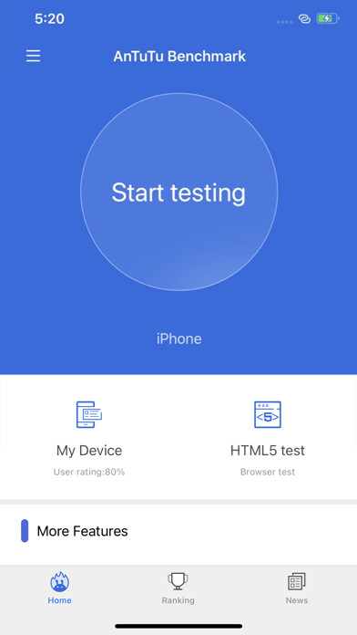 Emulate iPhone app AnTuTu Benchmark using MyAndroid Emulate iPhone app AnTuTu Benchmark using MyAndroid