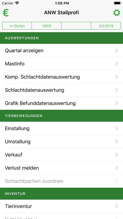 Emulate iPhone app ANW Stallprofi using MyAndroid