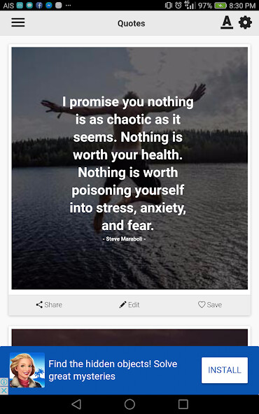 Run android online APK Anxiety Quotes from MyAndroid or emulate Anxiety Quotes using MyAndroid