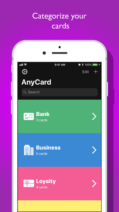 Emulate iPhone app AnyCard - Card Holder using MyAndroid Emulate iPhone app AnyCard - Card Holder using MyAndroid