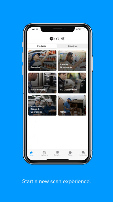 Emulate iPhone app Anyline Showcase using MyAndroid