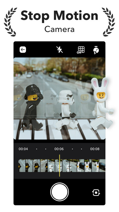 Emulate iPhone app AnyMotion: Stop Motion Creator using MyAndroid