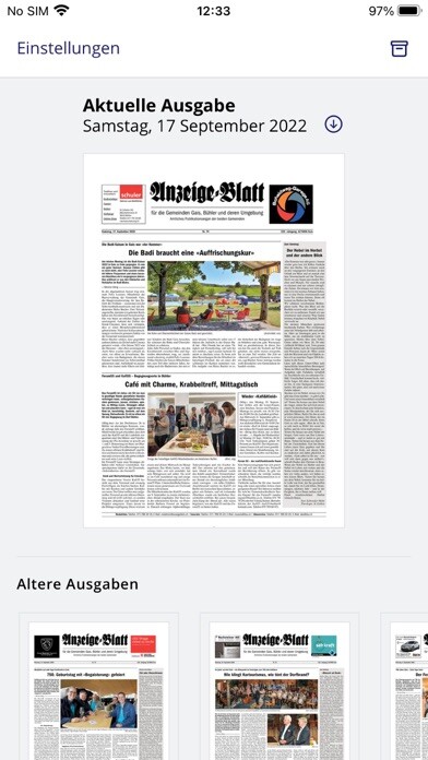 Emulate iPhone app Anzeige-Blatt using MyAndroid