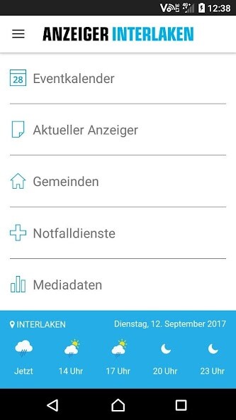 Emulate iPhone app Anzeiger Interlaken using MyAndroid Emulate iPhone app Anzeiger Interlaken using MyAndroid