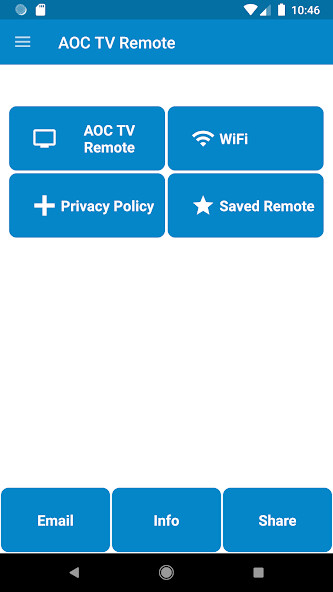 Run android online APK AOC TV Remote Control from MyAndroid or emulate AOC TV Remote Control using MyAndroid