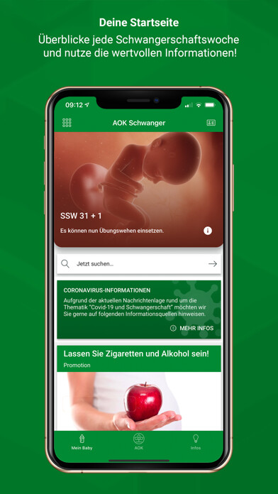 Emulate iPhone app AOK Schwanger - Gesund Leben using MyAndroid Emulate iPhone app AOK Schwanger - Gesund Leben using MyAndroid