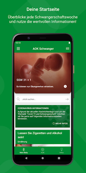 Run android online APK AOK Schwanger - Schwangerschaft gesund leben from MyAndroid or emulate AOK Schwanger - Schwangerschaft gesund leben using MyAndroid