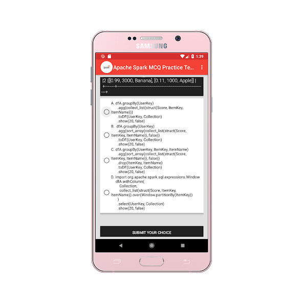 Run android online APK Apache Spark MCQ Practice Test from MyAndroid or emulate Apache Spark MCQ Practice Test using MyAndroid Run android online APK Apache Spark MCQ Practice Test from MyAndroid or emulate Apache Spark MCQ Practice Test using MyAndroid