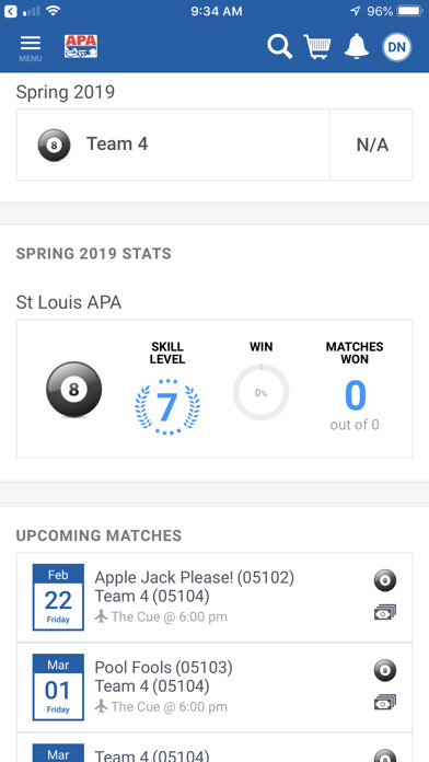 Emulate iPhone app APA Pool League using MyAndroid
