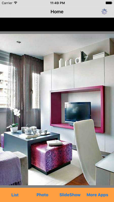 Emulate iPhone app Apartment Decoration Designs using MyAndroid