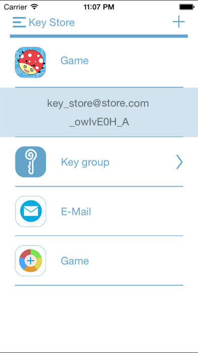 Emulate iPhone app A Password Manager using MyAndroid