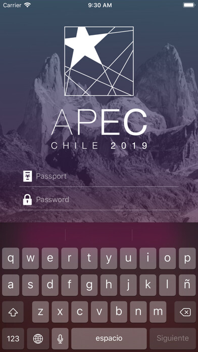 Emulate iPhone app APEC Chile 2019 using MyAndroid