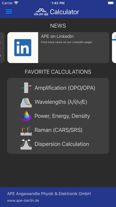 Emulate iPhone app APE Optics Calculator using MyAndroid Emulate iPhone app APE Optics Calculator using MyAndroid