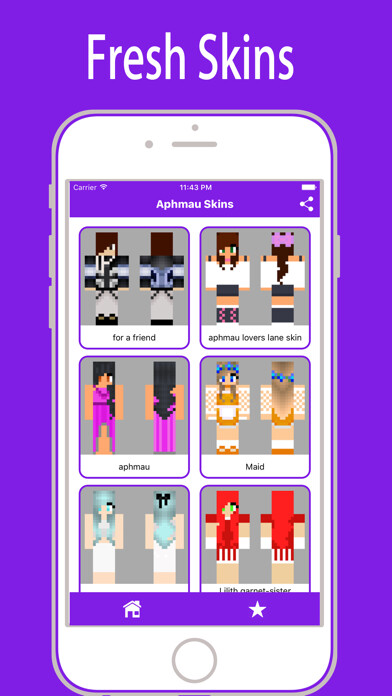 Emulate iPhone app Aphmau Skins App for Minecraft PE using MyAndroid Emulate iPhone app Aphmau Skins App for Minecraft PE using MyAndroid