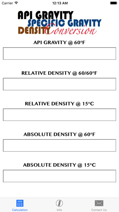 Emulate iPhone app API, SPECIFIC GRAVITY, DENSITY using MyAndroid Emulate iPhone app API, SPECIFIC GRAVITY, DENSITY using MyAndroid