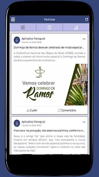 Emulate iPhone app Aplicativo Paroquial using MyAndroid Emulate iPhone app Aplicativo Paroquial using MyAndroid