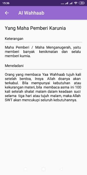 Run android online APK Aplikasi Asmaul Husna from MyAndroid or emulate Aplikasi Asmaul Husna using MyAndroid