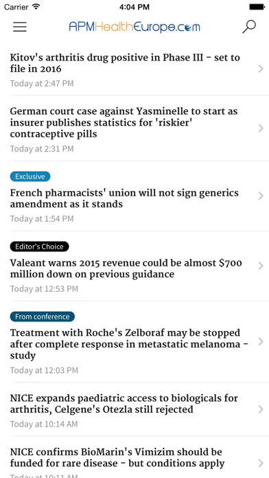 Emulate iPhone app APM Health Europe using MyAndroid