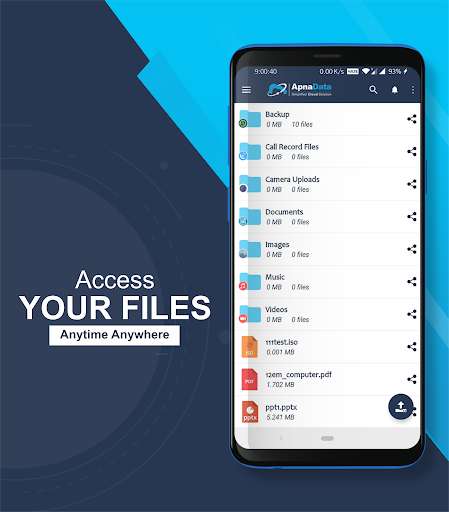 Run android online APK ApnaData - Cloud Storage & Backup from MyAndroid or emulate ApnaData - Cloud Storage & Backup using MyAndroid