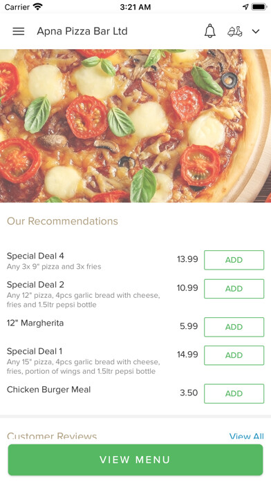 Emulate iPhone app Apna Pizza Bar Sparkhill using MyAndroid Emulate iPhone app Apna Pizza Bar Sparkhill using MyAndroid