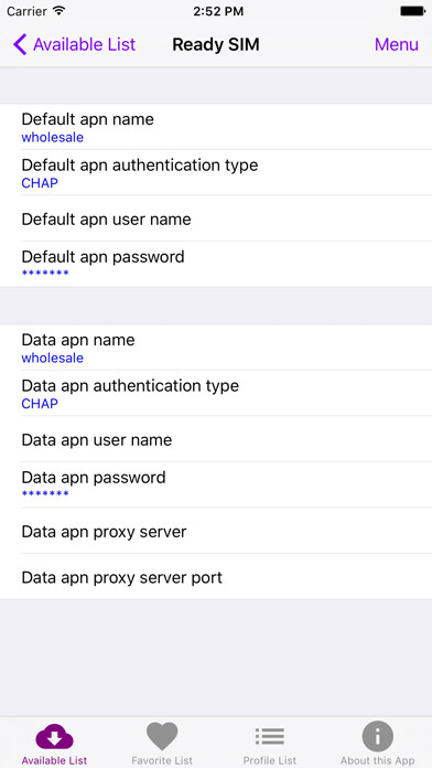 Emulate iPhone app APN Assistant 2 using MyAndroid Emulate iPhone app APN Assistant 2 using MyAndroid