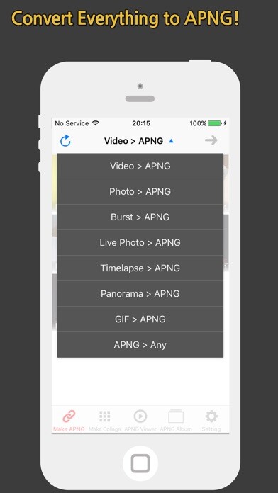 Emulate iPhone app APNG Toaster - Photos, Burst, Video to APNG Maker using MyAndroid Emulate iPhone app APNG Toaster - Photos, Burst, Video to APNG Maker using MyAndroid