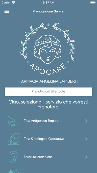 Emulate iPhone app Apocare Farmacia Lamberti A. using MyAndroid