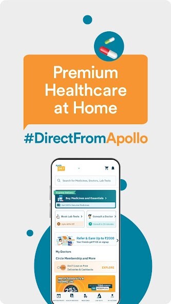 Run android online APK Apollo 247 - Health  Medicine from MyAndroid or emulate Apollo 247 - Health  Medicine using MyAndroid