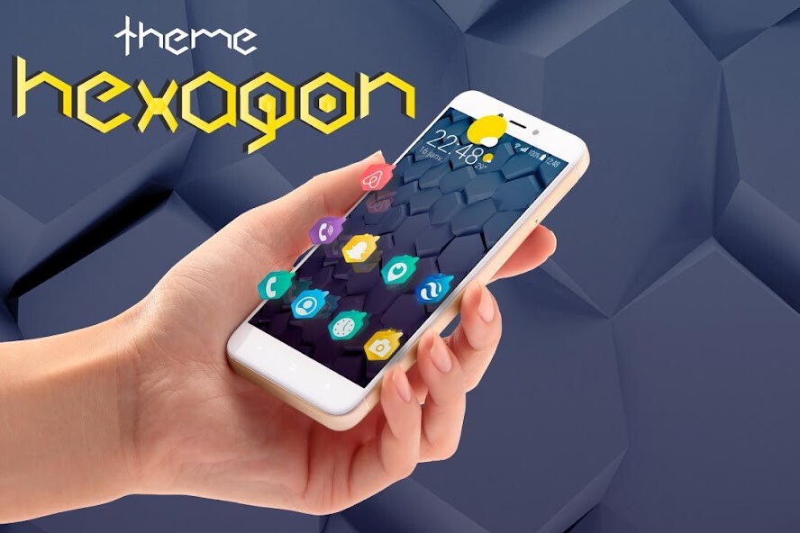 Run android online APK Apolo Hexagon - Theme, Icon pack, Wallpaper from MyAndroid or emulate Apolo Hexagon - Theme, Icon pack, Wallpaper using MyAndroid