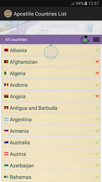 Emulate Android APK Apostille Countries List Emulate Android APK Apostille Countries List