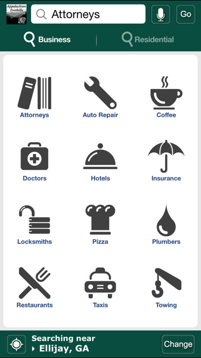Emulate iPhone app Appalachian Directory & Guide using MyAndroid