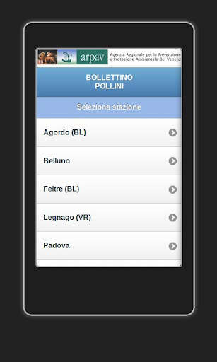 Run android online APK App ARPAV Pollini from MyAndroid or emulate App ARPAV Pollini using MyAndroid