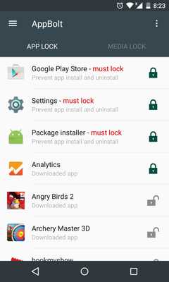Emulate Android APK AppBolt - Lock your apps