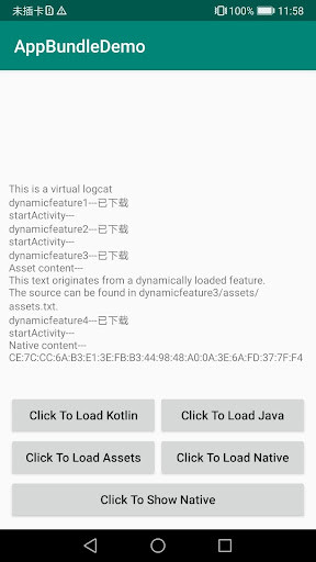 Run android online APK AppBundleDemo from MyAndroid or emulate AppBundleDemo using MyAndroid
