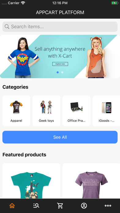 Emulate iPhone app AppCart — Mobile Shopping using MyAndroid Emulate iPhone app AppCart — Mobile Shopping using MyAndroid