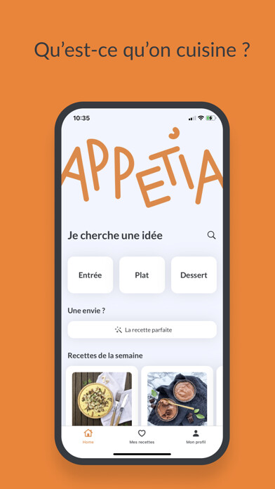 Emulate iPhone app APPETIA - idée recette using MyAndroid Emulate iPhone app APPETIA - idée recette using MyAndroid