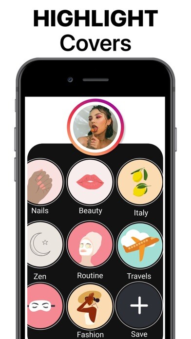 Emulate iPhone app App Highlight Cover Templates using MyAndroid