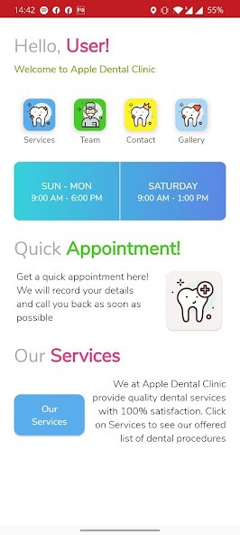 Run android online APK Apple Dental Clinic from MyAndroid or emulate Apple Dental Clinic using MyAndroid