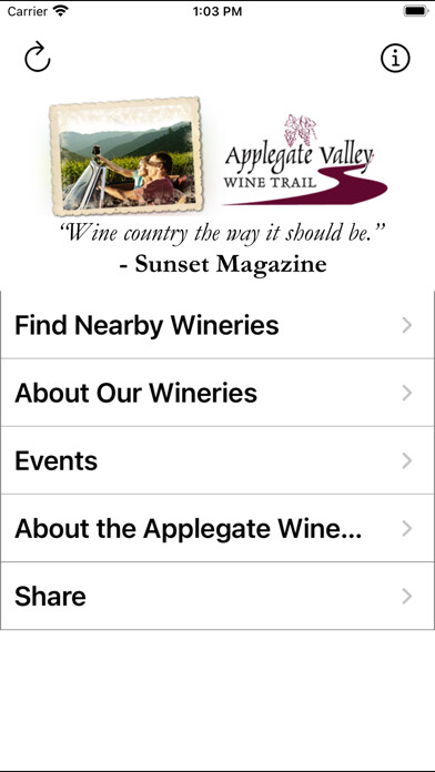 Emulate iPhone app Applegate Vintners using MyAndroid Emulate iPhone app Applegate Vintners using MyAndroid