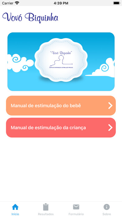 Emulate iPhone app Applicando Saber Vovó Biquinha using MyAndroid